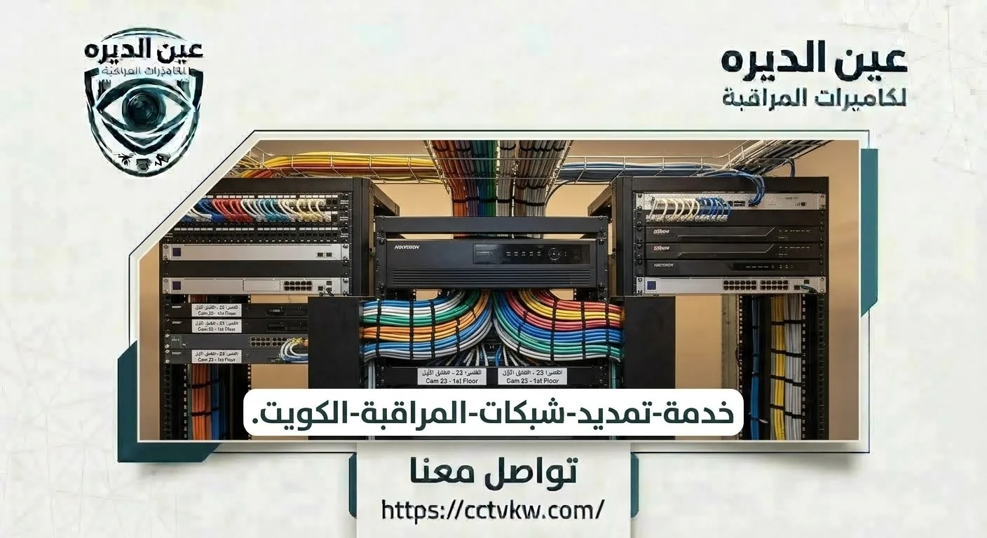 Structured network cabling for a CCTV system inside a server rack