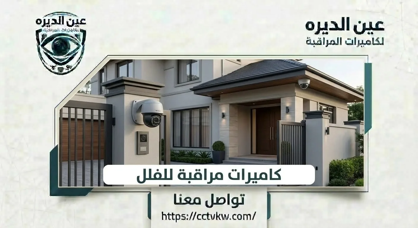 Security camera and video intercom at a villa entrance gate